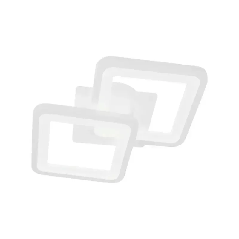 Lustra LED GIANI 26W, 2 Patrate, lumina Rece/Calda/Neutra , Alb