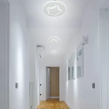 Lustra LED HEATH STEA, 30W, Diametru 20cm, lumina Neutra, Alb