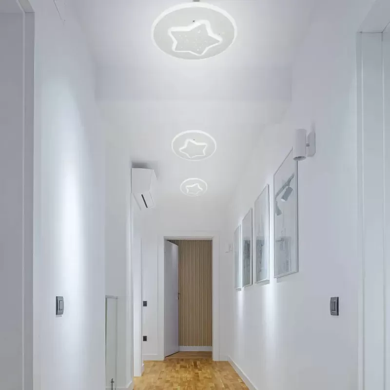 Lustra LED HEATH STEA, 30W, Diametru 20cm, lumina Neutra, Alb