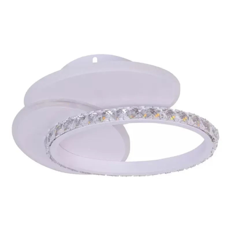 Lustra LED cu cristal HOLLANCE 24W, 3 Elemente, lumina Rece/Calda/Neutra, Alb