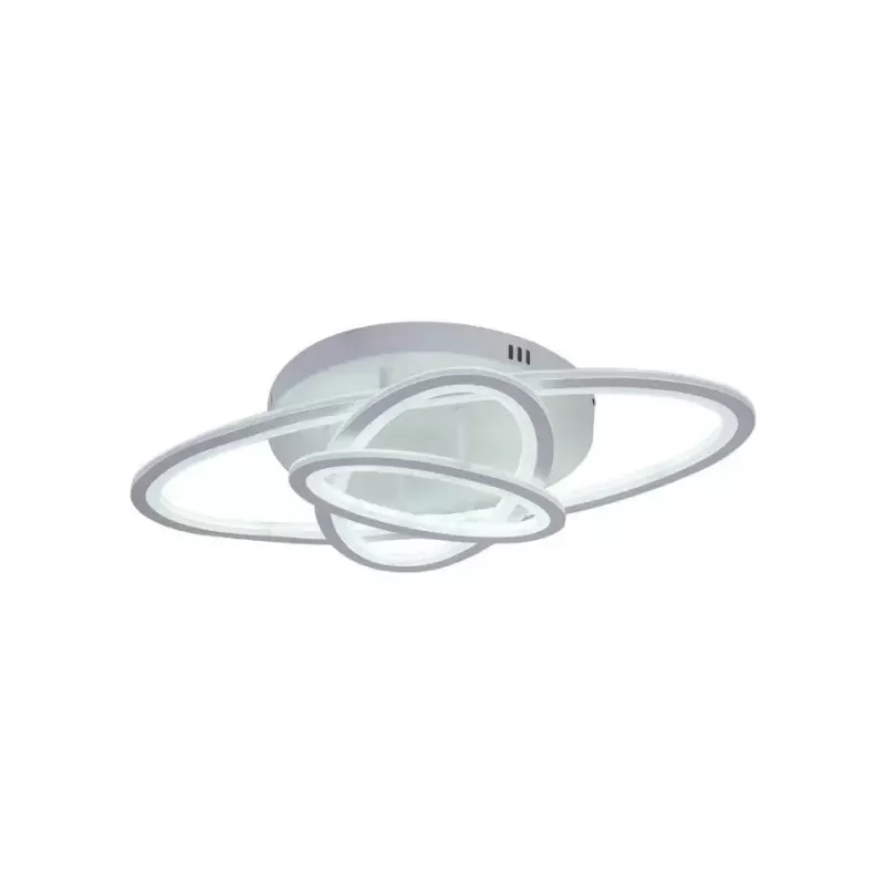 Lustra LED cu telecomanda GENTIANA 75W, 3 Elipse, lumina Rece/Calda/Neutra, Dimabila, Alb