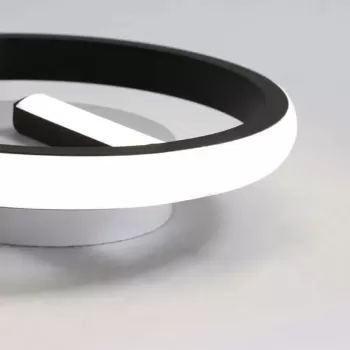 Lustra LED VICTORIA 16W, Rotunda, lumina Rece/Calda/Neutra, Negru Alb