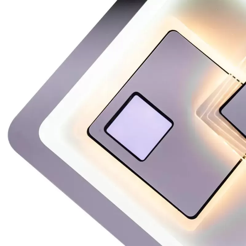 Lustra LED KEREN 24W, Diametru 26cm, Patrata, lumina Rece/Calda/Neutra, Alb