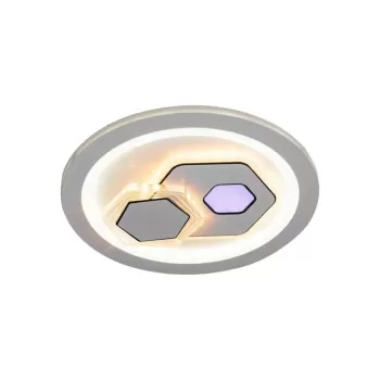 Lustra LED KATHLEEN RGB 16W, lumina Calda/Neutra, Alb