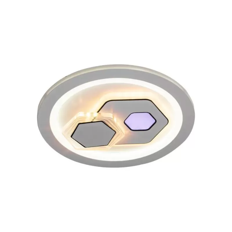 Lustra LED KATHLEEN RGB 16W, lumina Calda/Neutra, Alb
