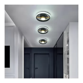 Lustra LED KEIKO 46W, lumina Rece/Calda/Neutra, Negru