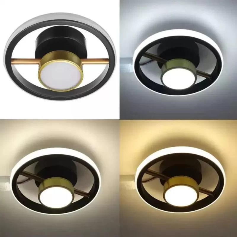 Lustra LED KEIKO 46W, lumina Rece/Calda/Neutra, Negru