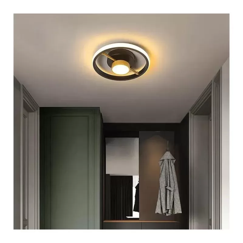 Lustra LED KEIKO 46W, lumina Rece/Calda/Neutra, Negru