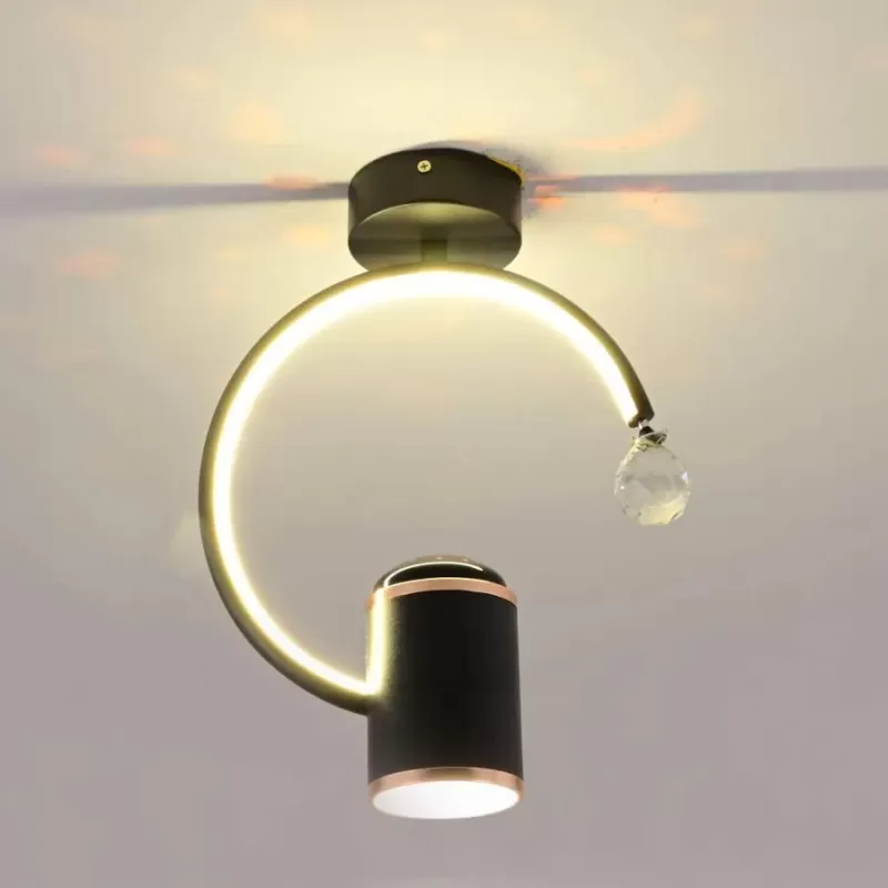 Lustra LED KENYA 34W, lumina Rece/Calda/Neutra, Negru