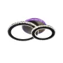 Lustra LED cu telecomanda si cristal ZAFINA RGB 106W, 2 Cercuri, lumina Rece/Calda/Neutra, Dimabila, Negru