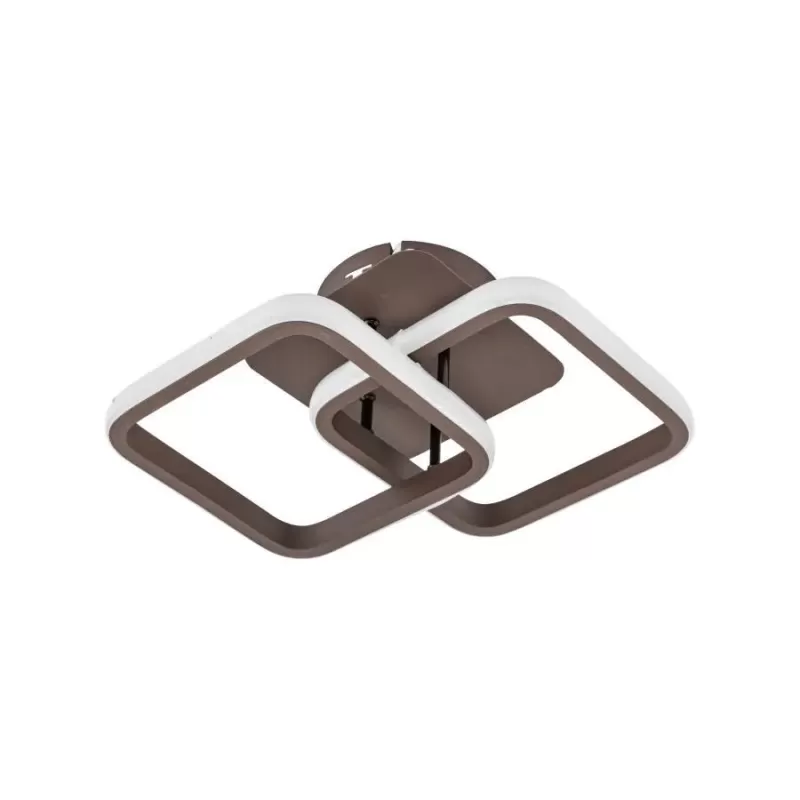 Lustra LED LILIA 24W, 2 Patrate, lumina Rece/Calda/Neutra, Maro