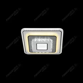 Lustra LED cu cristal MITA 32W, Diametru 20cm, Patrata, lumina Rece/Calda/Neutra, Alb