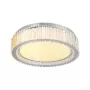 Lustra LED cu telecomanda si cristal MADOX 60W, lumina Rece/Calda/Neutra, Dimabila, Argintiu