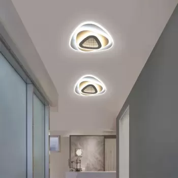 Lustra LED NEXA Triunghi 3D 36W, Alb, Lumina Rece/Calda/Neutra