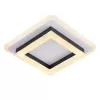 Lustra LED SOLENA Patrata Alb Negru, 15W, Lumina Rece/Calda/Neutra