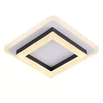 Lustra LED SOLENA Patrata Alb Negru, 15W, Lumina Rece/Calda/Neutra