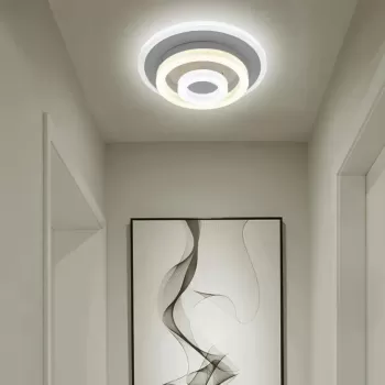 Lustra LED MILLIE 24W, Diametru 20cm, Rotunda, lumina Calda/Neutra, Alb