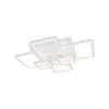 Lustra LED cu telecomanda ELLA 124W, 6 Patrate, lumina Rece/Calda/Neutra, Dimabila, Alb