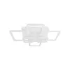 Lustra LED cu telecomanda ELLA 124W, 6 Patrate, lumina Rece/Calda/Neutra, Dimabila, Alb