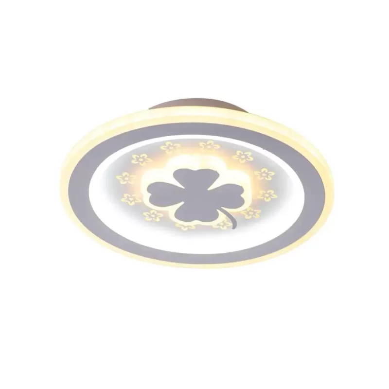 Lustra LED TRIFOI RGB ROZA 24W, lumina Rece/Calda/Neutra, Alb