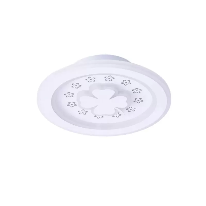 Lustra LED TRIFOI RGB ROZA 24W, lumina Rece/Calda/Neutra, Alb