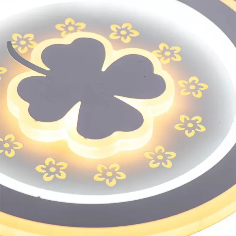 Lustra LED TRIFOI RGB ROZA 24W, lumina Rece/Calda/Neutra, Alb