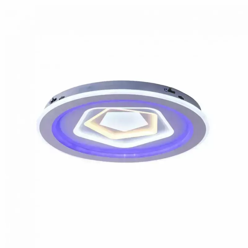 Lustra LED cu telecomanda MEIRA RGB, 180W, lumina Rece/Calda/Neutra, Dimabila, Alb