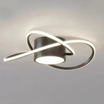 Lustra LED MIMA 30W, lumina Rece/Calda/Neutra, Negru