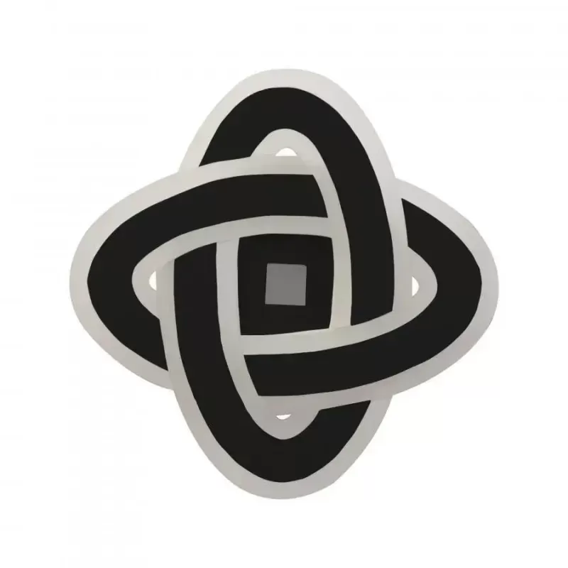 Lustra LED CRINELLA 53W, Diametru 20cm, lumina Rece/Calda/Neutra, Negru