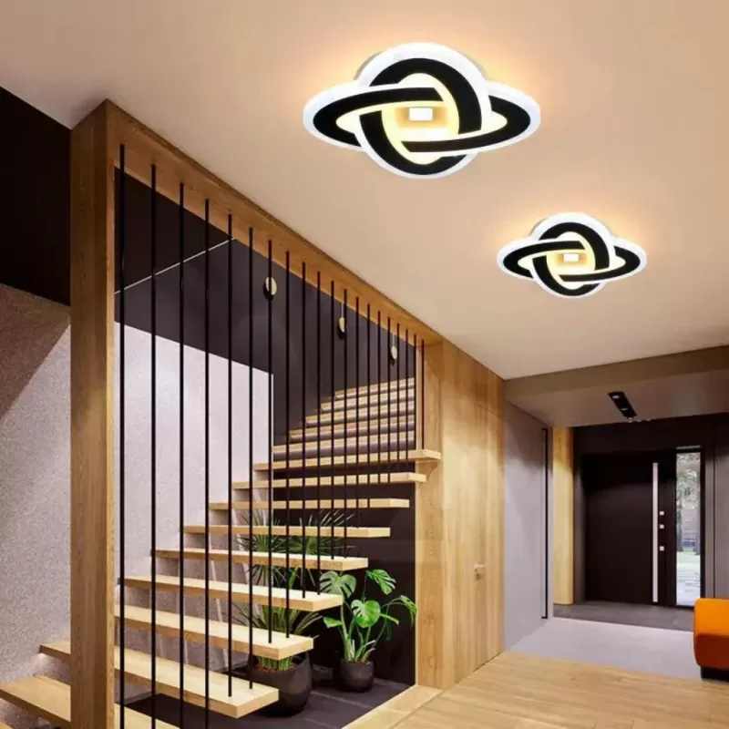 Lustra LED CRINELLA 53W, Diametru 20cm, lumina Rece/Calda/Neutra, Negru