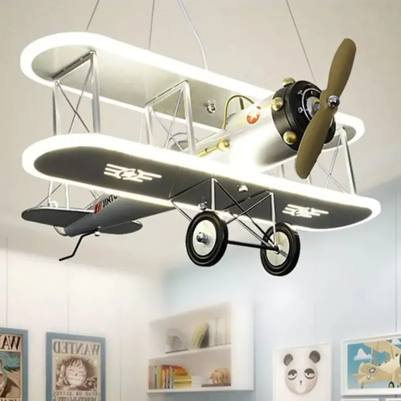 Lustra LED suspendata AVION 74W, lumina Rece/Calda/Neutra, Alb Gri