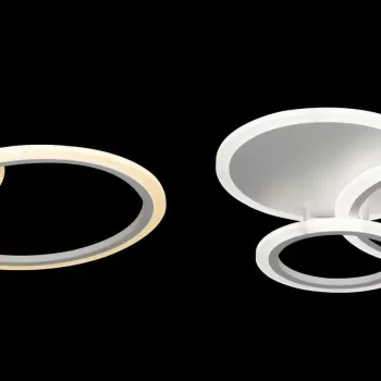 Lustra LED cu telecomanda LUCY 52W, 3 Cercuri, lumina Rece/Calda/Neutra, Dimabila, Alb