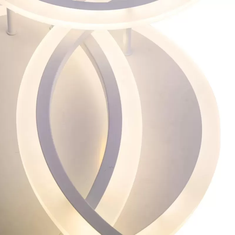 Lustra LED cu telecomanda LUCY 70W, 4 Cercuri, lumina Rece/Calda/Neutra, Dimabila, Alb