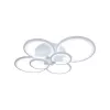 Lustra LED cu telecomanda ALANI 168W, 6 Cercuri, lumina Rece/Calda/Neutra, Dimabila, Alb
