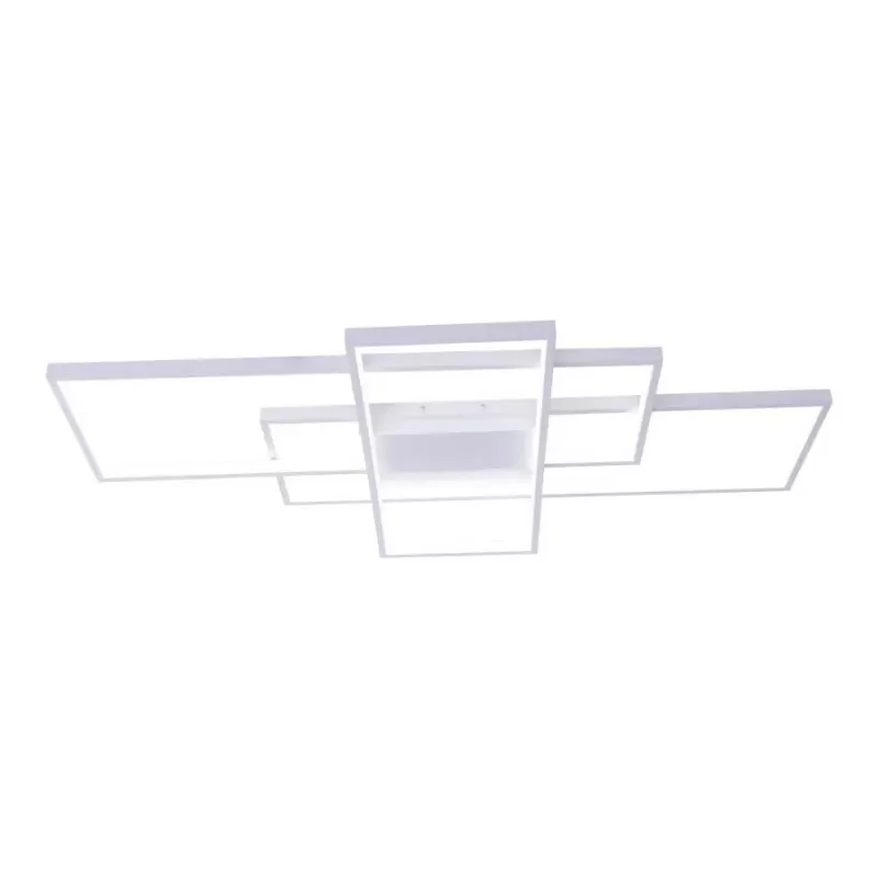 Lustra LED cu telecomanda LANDEN 184W, 3 Elemente, lumina Rece/Calda/Neutra, Dimabila, Alb