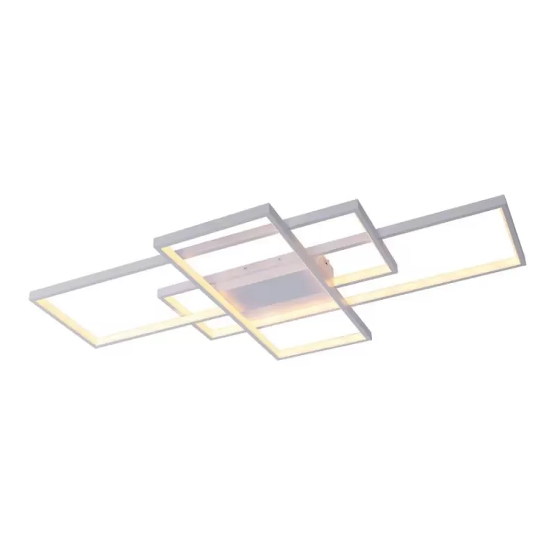 Lustra LED cu telecomanda LANDEN 184W, 3 Elemente, lumina Rece/Calda/Neutra, Dimabila, Alb