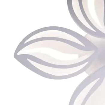 Lustra LED cu telecomanda ORCHID 65W, 5 Petale, lumina Rece/Calda/Neutra, Dimabila, Alb