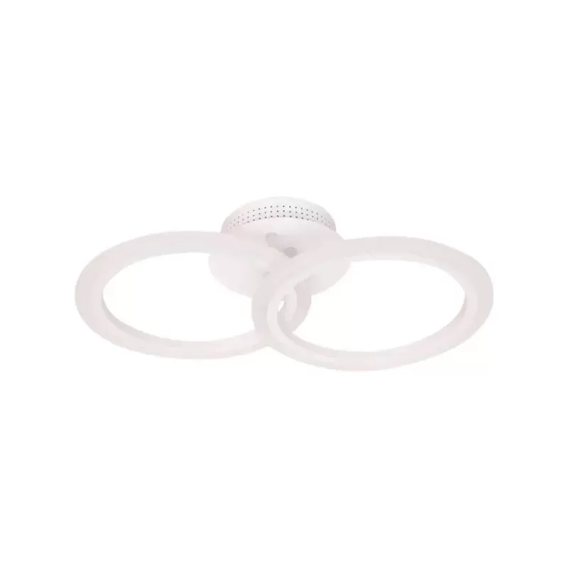 Lustra LED cu telecomanda BETTY 28W, 2 Cercuri, lumina Rece/Calda/Neutra, Dimabila, Alb