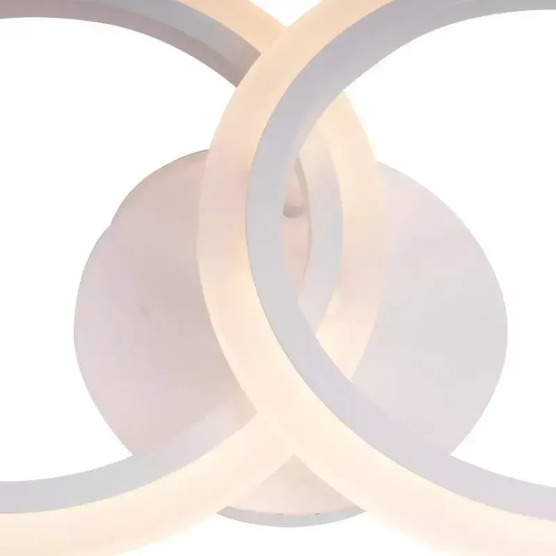 Lustra LED cu telecomanda BETTY 28W, 2 Cercuri, lumina Rece/Calda/Neutra, Dimabila, Alb