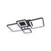 Lustra LED cu telecomanda ELLA 85W, 4 Patrate, lumina Rece/Calda/Neutra, Dimabila, Negru