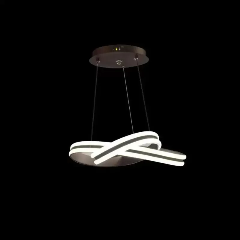 Lustra LED suspendata cu telecomanda INFINITY LOOP 92W, lumina Rece/Calda/Neutra, Dimabila, Negru, Inaltime Reglabila