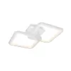 Lustra LED cu telecomanda ZOE 39W, 2 Patrate, lumina Rece/Calda/Neutra, Dimabila, Alb