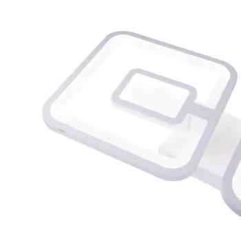 Lustra LED cu telecomanda FELIX 75W, 3 Patrate, lumina Rece/Calda/Neutra, Dimabila, Alb