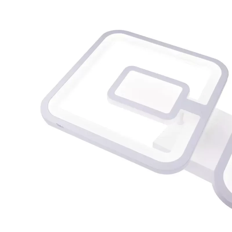 Lustra LED cu telecomanda FELIX 75W, 3 Patrate, lumina Rece/Calda/Neutra, Dimabila, Alb