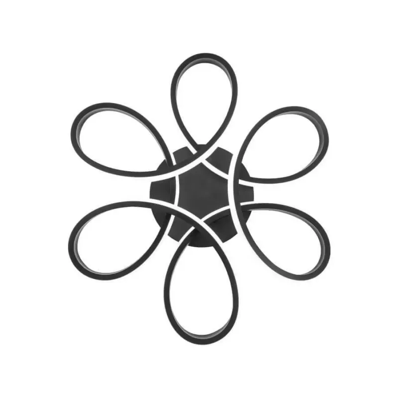 Lustra LED cu telecomanda HELIX 108W, lumina Rece/Calda/Neutra, Dimabila, Negru