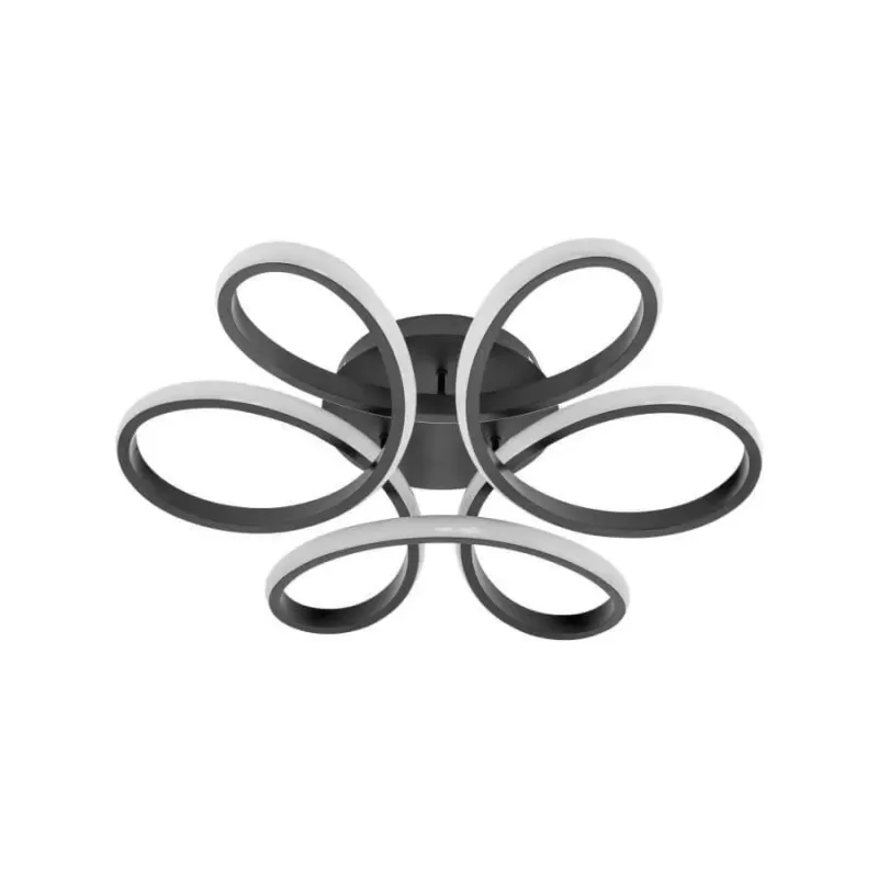 Lustra LED cu telecomanda HELIX 108W, lumina Rece/Calda/Neutra, Dimabila, Negru