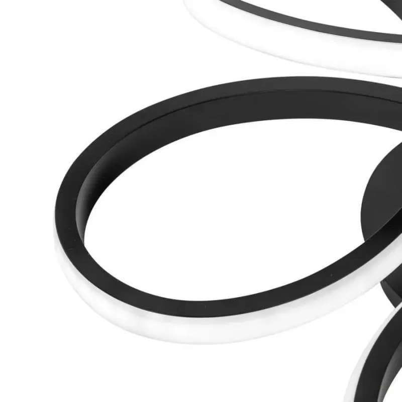 Lustra LED cu telecomanda HELIX 108W, lumina Rece/Calda/Neutra, Dimabila, Negru