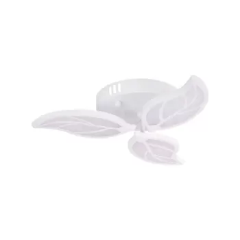 Lustra LED cu telecomanda LAURICE 33W, 3 Petale, lumina Rece/Calda/Neutra, Dimabila, Alb