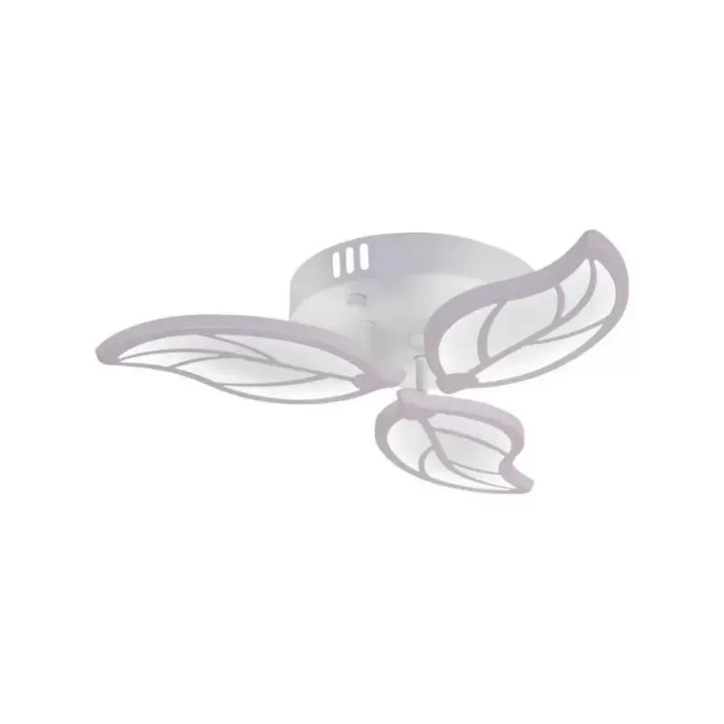 Lustra LED cu telecomanda LAURICE 33W, 3 Petale, lumina Rece/Calda/Neutra, Dimabila, Alb