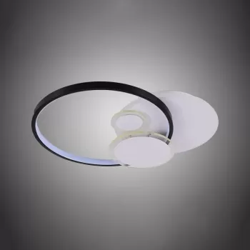 Lustra LED cu telecomanda ODINA 96W, lumina Rece/Calda/Neutra, Dimabila, Negru